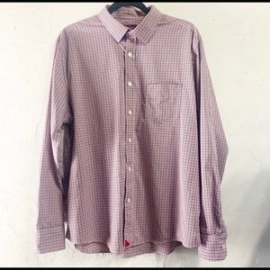 COPY - UNTUCKit Blue Red Plaid Long Sleeve Button Down Shirt XL